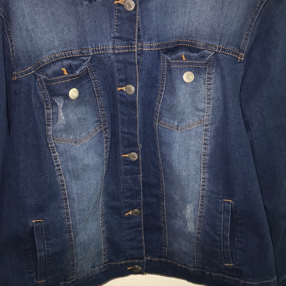 New Look Blue Jean Jacket 3x - Picture 3 of 3
